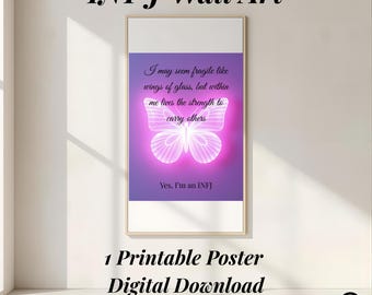 INFJ Butterfly Wings Print: MBTI Personality Poster (Digital Download)