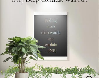INFJ Introvert Citat Poster: Djup Kontrast Väggkonst (Digital Nedladdning)