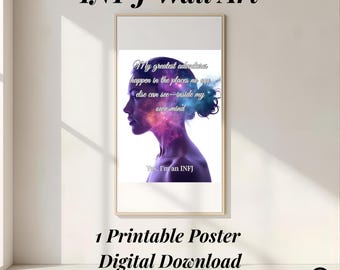 INFJ Inner World Printable Poster: MBTI Personality Quote (Digital Download)