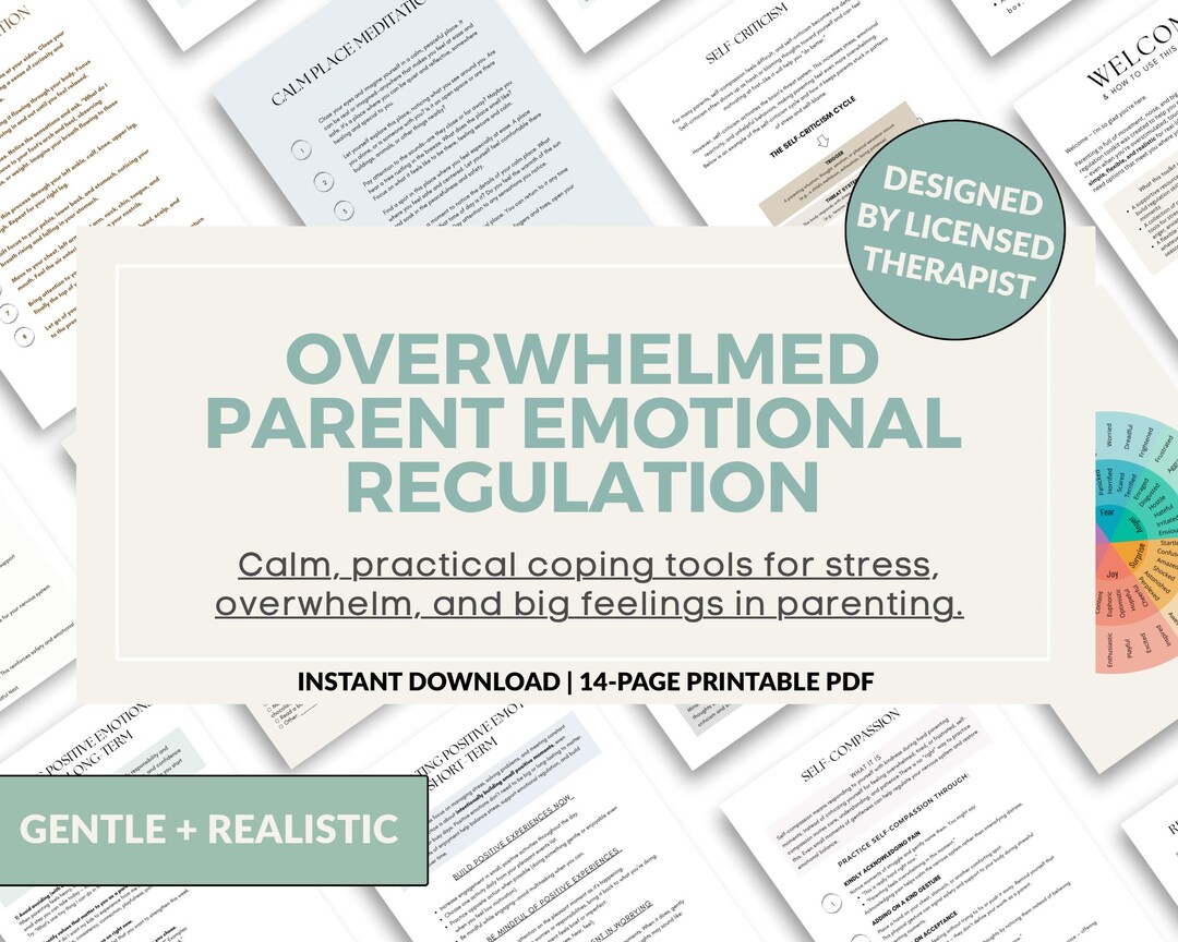 Parent Emotional Regulation Toolkit | Calm Down Coping Skills ...