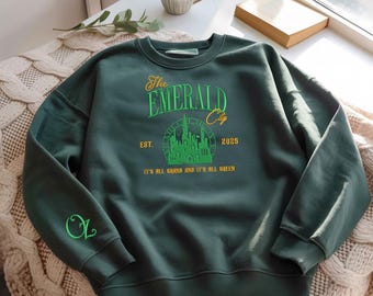 Wicked Broadway Emerald City Sweatshirt: Elphaba & Glinda Gift