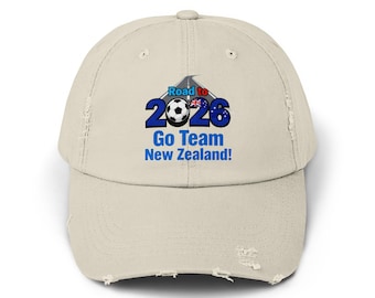 New Zealand Distressed Soccer Cap: Limited Edition Road to 2026 Design