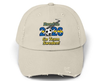 Sweden Distressed Soccer Cap: Limited Edition Road to 2026 Design