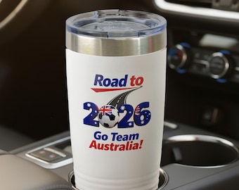 20oz voetbalbeker Australië: Limited Edition Road to 2026 Design