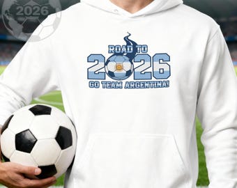 アルゼンチンファンギア サッカーユニセックスパーカー：限定版 Road to 2026 デザイン