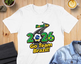 Braziliaans voetbal-T-shirt uniseks: Limited Edition Road to 2026 Design