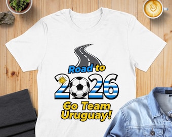 Maglietta unisex da tifoso dell'Uruguay: edizione limitata, design Road to 2026