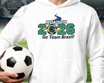 Sudadera unisex de fútbol de Brasil Fan Gear: Edición limitada, diseño Camino a 2026