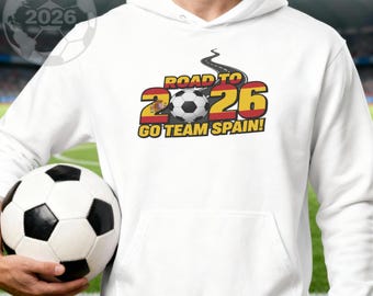 Spain Fan Gear Soccer Unisex Hoodie: Limited Edition Road to 2026 Design