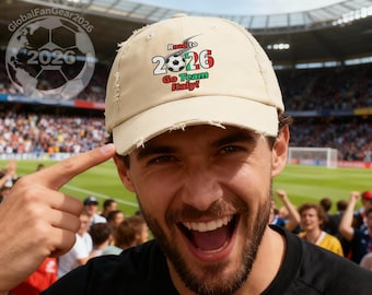Italy Distressed Soccer Cap: Limited Edition Road to 2026 Design