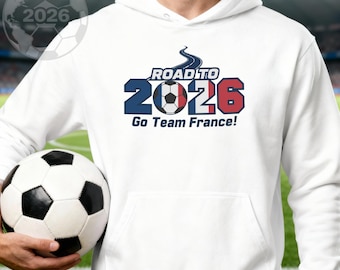 Sudadera unisex de fútbol de France Fan Gear: Edición limitada, diseño "Camino a 2026"