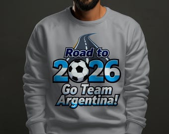 Sudadera unisex de fútbol de Argentina Fan Gear: Edición limitada, diseño Camino a 2026