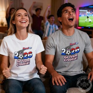 Road to 2026 shirt, Go Team Croatia t-shirt, Soccer fan apparel, Sports event clothing, Support Croatia tshirt