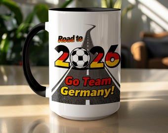 Germany 15oz Ceramic Soccer Coffee Mug: Limited Edition Road to 2026 Design