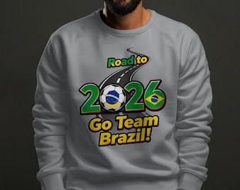 Felpa unisex da calcio Brazil Fan Gear: edizione limitata Road to 2026 Design