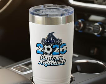 Bicchiere da calcio Argentina da 20 once: edizione limitata Road to 2026 Design