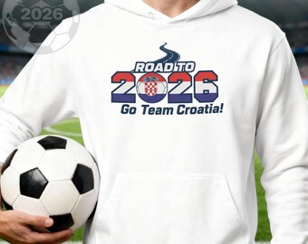 Croatia Fan Gear Soccer Unisex Hoodie: Limited Edition Road to 2026 Design