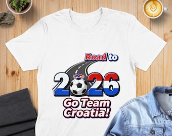 Camiseta unissex para torcedores da Croácia: Edição Limitada Rumo a 2026