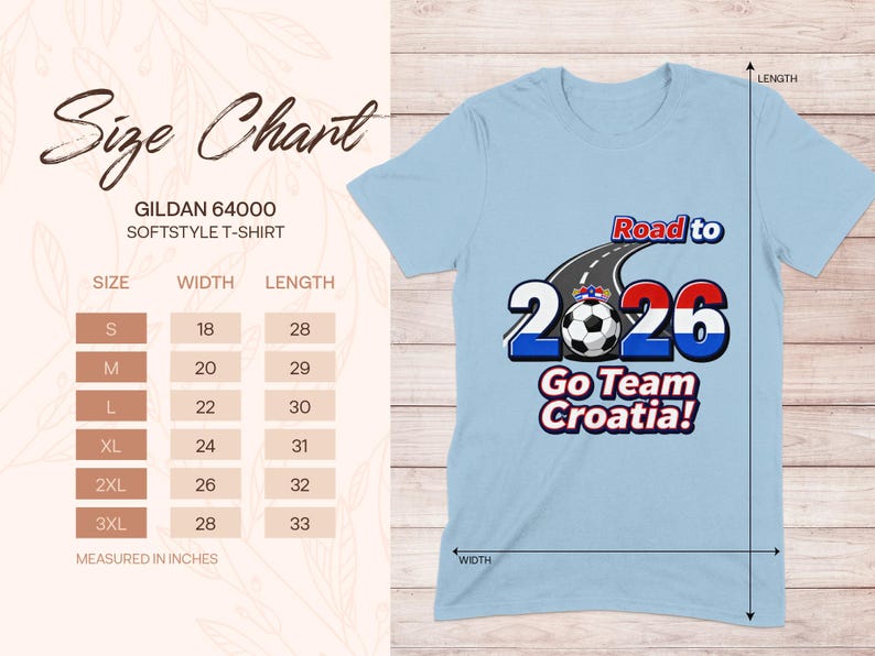 Road to 2026 Go Team Croatia T-Shirt, Sports Fan Shirt, Soccer Supporter Top, World Cup 2026 Tee, Croatian Pride Apparel