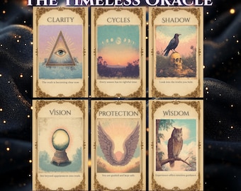 O Baralho do Oráculo Atemporal | 32 Cartas de Tarô Vintage com Guia (Download Digital) NOVO 2025