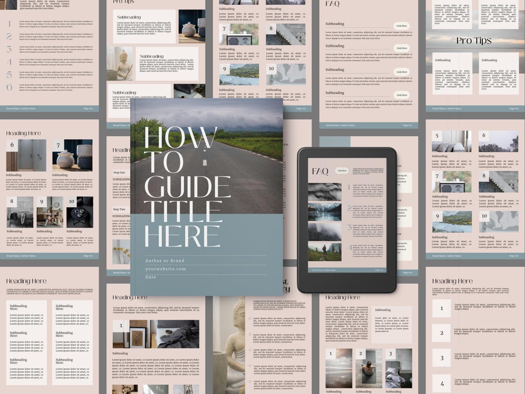 Basic Guidebook Idea Canva Guidebook Template, How-to Guide, Lead Magnet, Digital Product ...