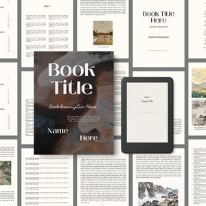 Canva KDP Chapter Book Template, Chapters Layout, US Letter & 6x9 Inches, 49 Pages