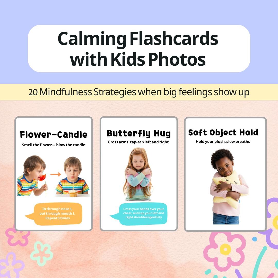 Calming Cards for Kids (20) | Breathing & Sensory Strategies ...