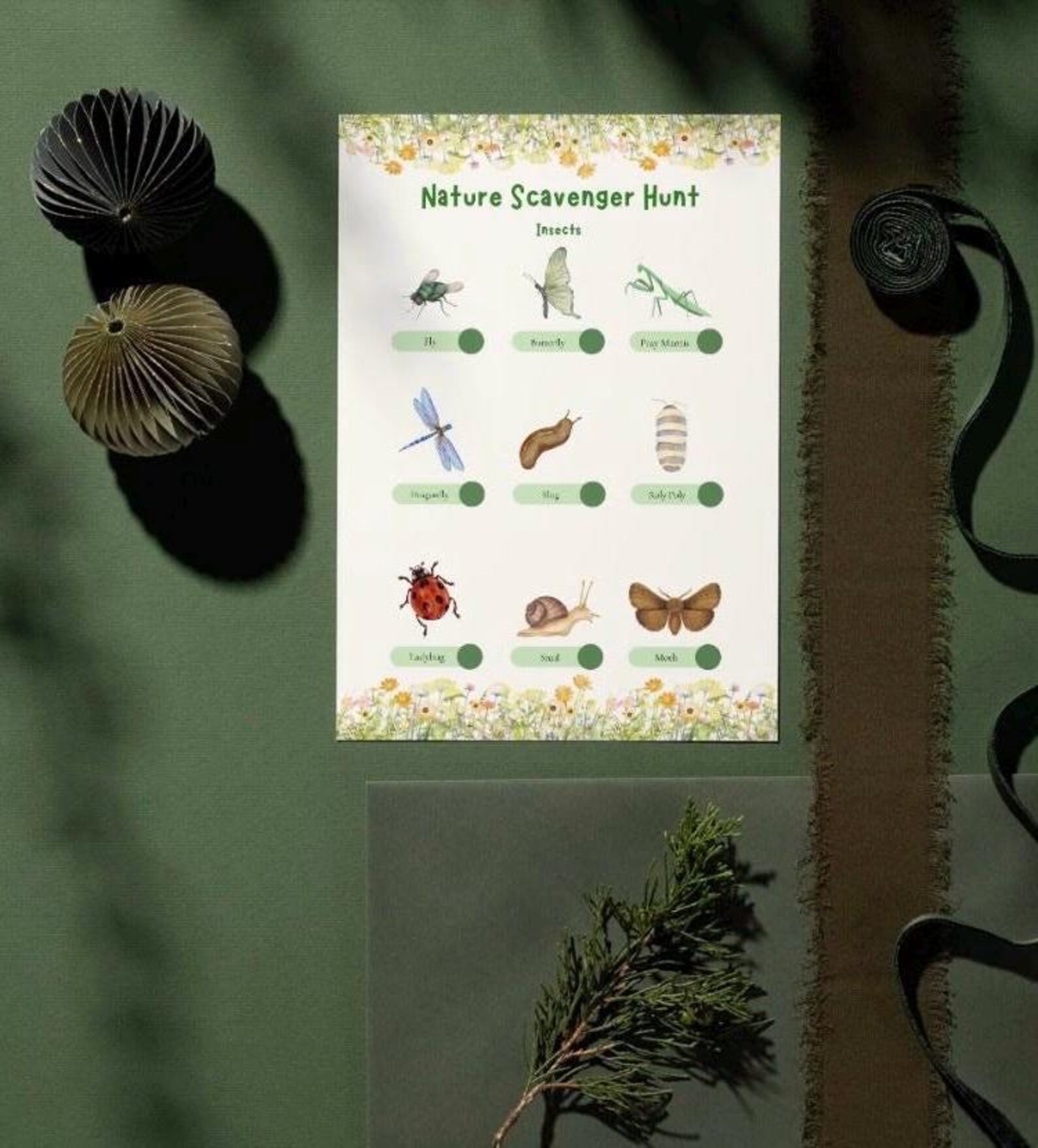 Bug Scavenger Hunt Printable | Nature Activity for Kids (2 Pages) - Etsy