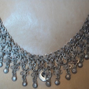 SALE Antique Vintage Solid Sterling Silver Chandelier Necklace image 4