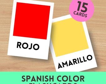 Spanish Colors Flashcards: Educational Printable for Toddlers (Digital Download)