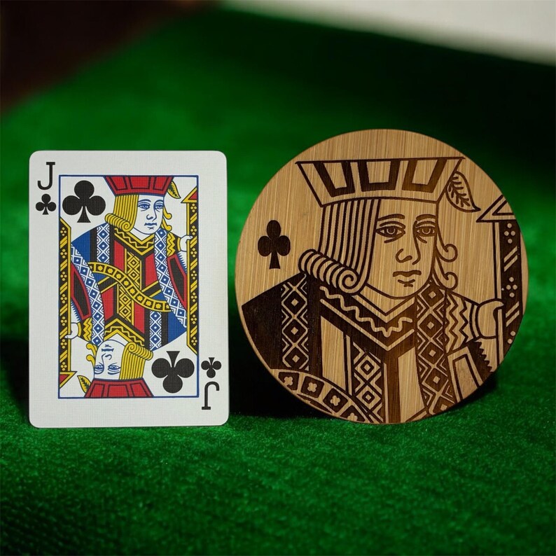 Jack of clubs coaster (card not included)