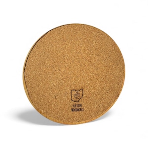 Cork backing on coaster