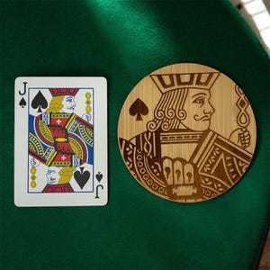 Jack of spades coaster (card not included)