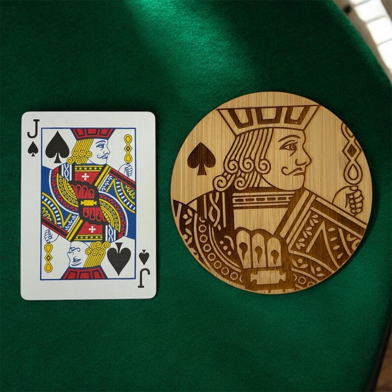 Jack of spades coaster (card not included)