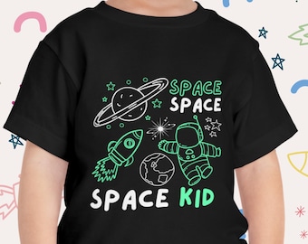 Unisex Toddler T-Shirt – Space Theme – Astronaut Kid Tee, Birthday Gift, Kids Outer Space Apparel