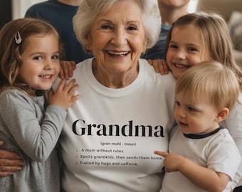 Oma Definition Shirt, lustiges Oma T-Shirt, Geschenk für Oma, süßes Großmutter Grafik T-Shirt, Mimi Nana Gigi Unisex Familien Shirt