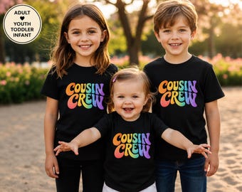 Familien-Shirts für die Cousin-Crew – Partnerlook-Shirts für den Familienurlaub, Cousins-T-Shirts, Geschenkidee für Cousins, Reise-Shirts für alle Altersgruppen