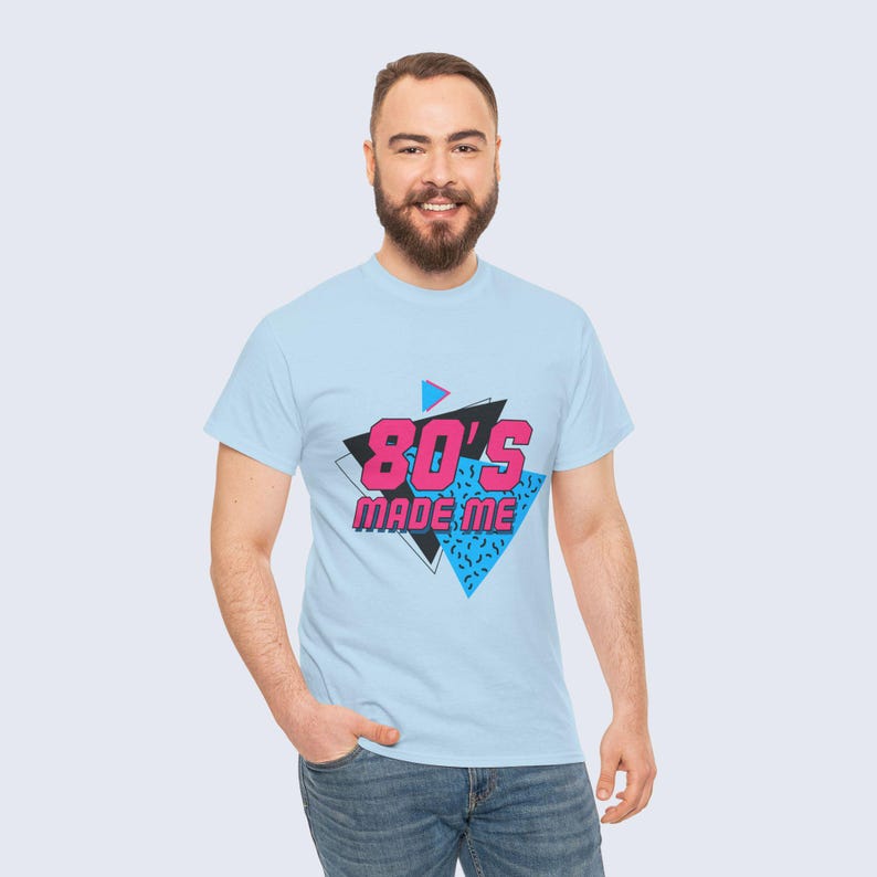 80s Made Me Shirt, Retro Vintage Graphic T-Shirt, 80s Nostalgia Tee, Unisex Classic Style, Gift for 80s Fans image 9
