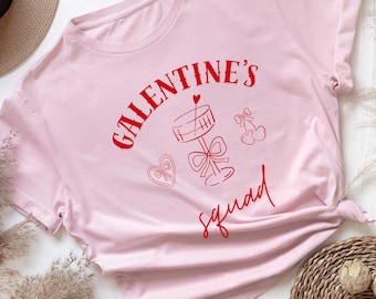Galentine's Squad Shirt, Galentines Day T-Shirt for Women, Matching Friends Valentine Shirts, Galentine Brunch Outfit, Besties Valentine Tee
