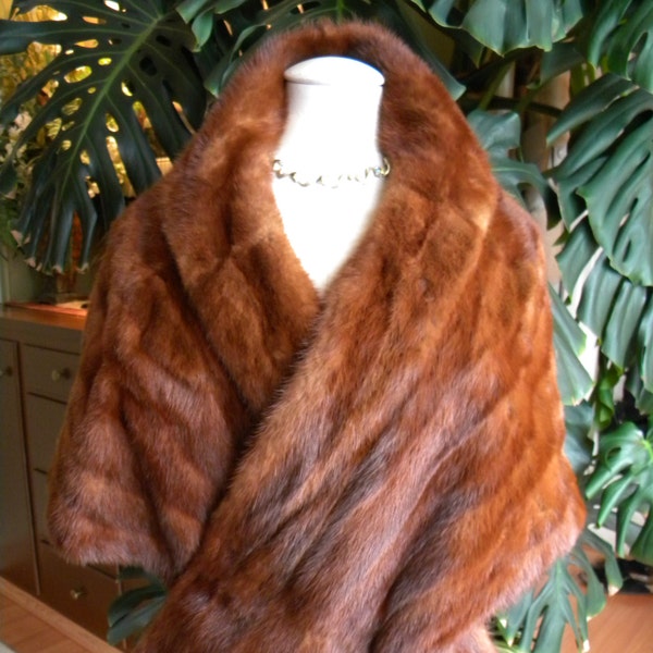 Do not purchase reserved for F.  Gorgeous Red Mahogany Mink Cape/Stole