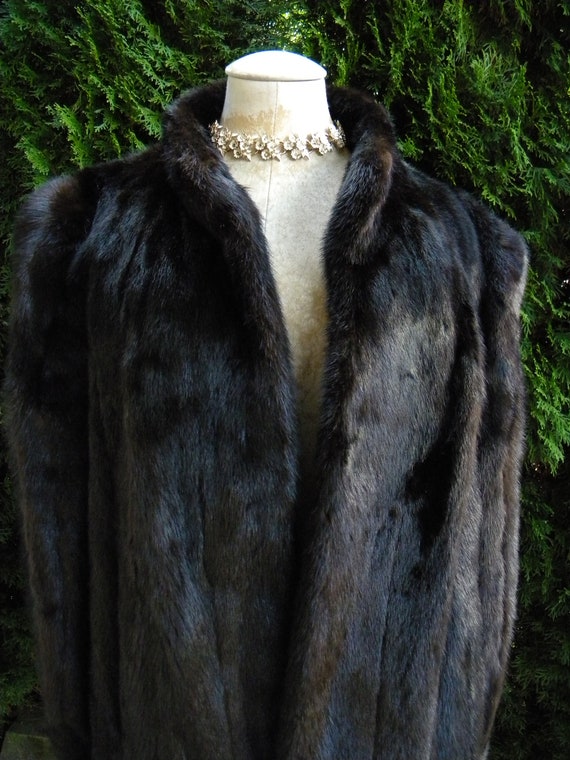 Brown / Black Mink Fur Coat / Jacket / Real Fur /… - image 7