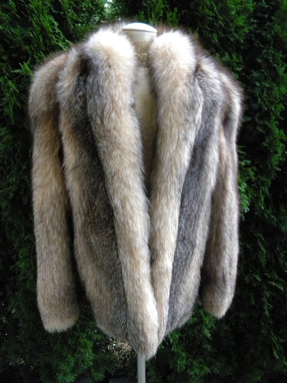 Beautiful Crystal Fox Fur Coat / Jacket / Genuine 