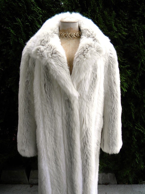 Fluffy Faux Fur Coat / Stroller / Long / Cream / F