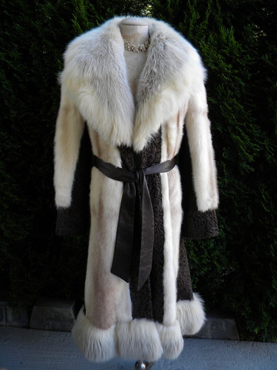 Stunning Cross Mink And Fox Fur Stroller / Coat /… - image 1