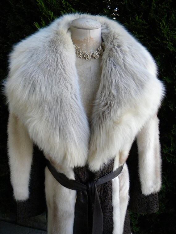 Stunning Cross Mink And Fox Fur Stroller / Coat /… - image 7