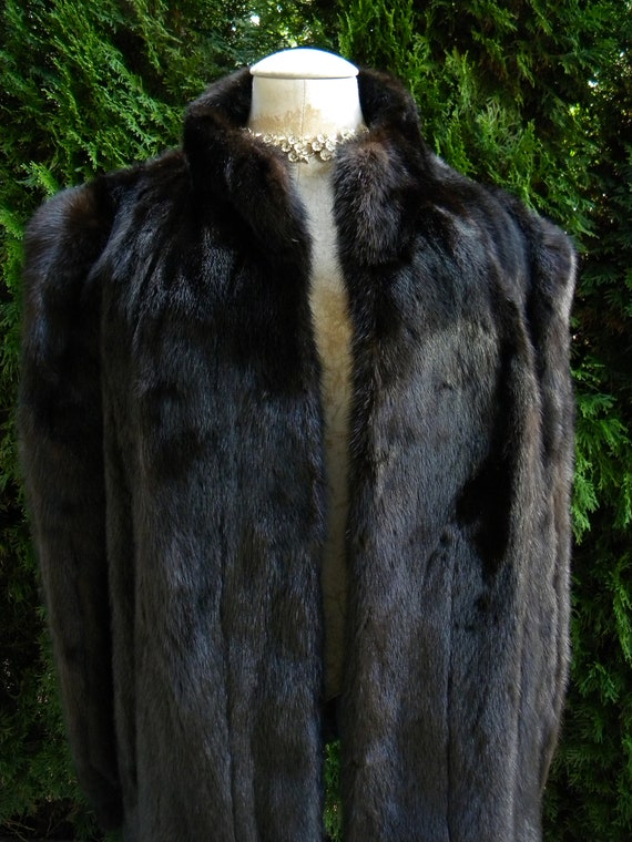 Brown / Black Mink Fur Coat / Jacket / Real Fur /… - image 2