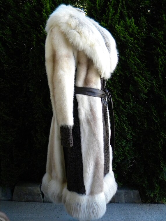 Stunning Cross Mink And Fox Fur Stroller / Coat /… - image 3