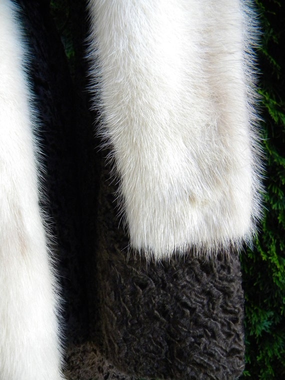 Stunning Cross Mink And Fox Fur Stroller / Coat /… - image 8