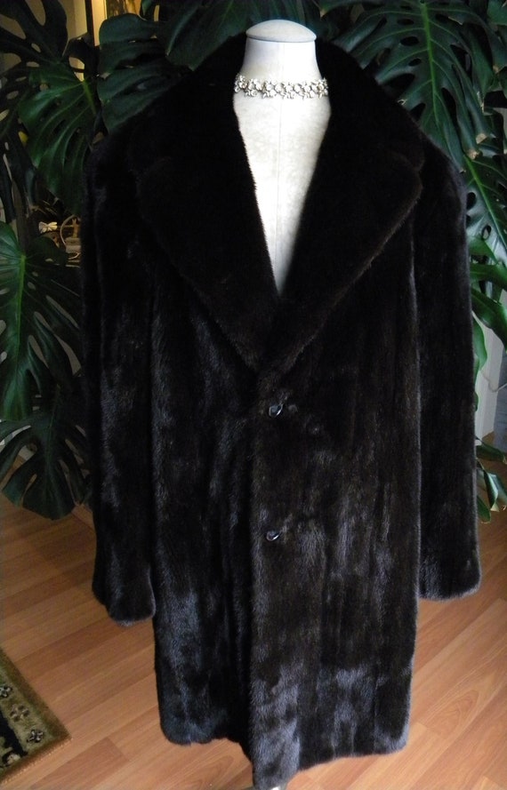 Fabulous dark ranched mink fur coat / stroller / men's fur | Etsy