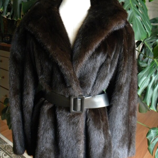 Stunning ranch mink fur coat